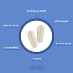 WellPath Rest Valerian Root Sleep Aid for Adults with Melatonin & L-Theanine | Natural & Herbal Sleeping Pills with Extra Strength | | 5-HTP, Lemon Balm, Chamomile, 60 Ct