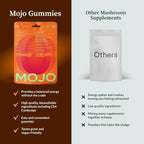 Mojo Focus Gummies with Lion’s Mane, Panax Ginseng, Ginger Root & Cordyceps, Brain Supplement for Memory and Focus, Nootropic Mushroom Gummies for Adults, Vegan Strawberry Tangerine, 1 Pack