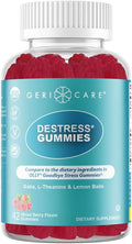 GeriCare DeStress Gummies with GABA, L-Theanine & Lemon Balm Mixed Berry Flavor – 42 Count – Supports Relaxation & Mental Clarity – Non-GMO, Gluten-Free, Vegan