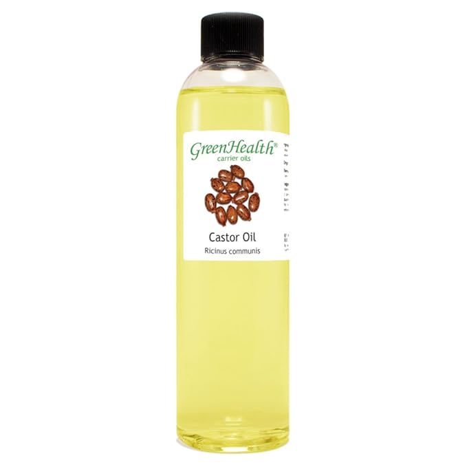GreenHealth Castor Oil – 8 fl oz (237 ml) Plastic Bottle w/Cap – 100% Pure Carrier Oil