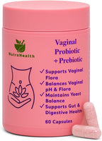 Vaginal Probiotic + Prebiotic for Women – Supports pH Balance, Yeast & Odor – with Lactobacillus rhamnosus, reuteri – Gut & Feminine Health – 60 Capsules