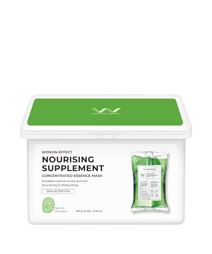 Wonjin Effect NOURISHING SUPPLEMENT DAILY MASK 30Sheets Hydrating, Moisturizing, Skin Elasticity, Wrinkle Care