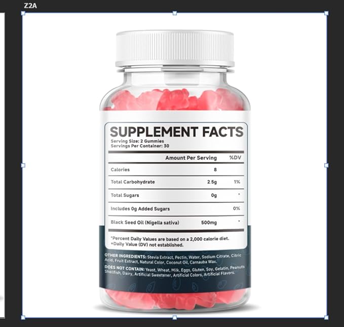 MEENCCD Black Seed Oil Gummies, Nigella Sativa Black Seed Oil Supplement for Antioxidant Support, Vegan, Non-GMO, Suagr-Free, Raspberry Flavor, 60 Count