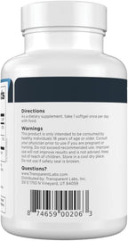 Transparent Labs Vitamin D3 K2 - Vitamin D & K2 Vitamin Supplement for Men & Women, Vegan-Friendly D3K2 5000 IU Supplements to Support Bone, Immune, and Overall Health - K2 D3 60 Capsules