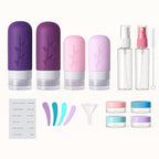 Tocelffe TSA Approved Travel Containers for Toiletries - Leak Proof Silicone Bottles, Refillable Liquid Travel Essentials for Shampoo, Conditioner, Lotion