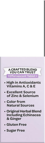 Airborne Elderberry Extract + Vitamin C 1000mg (per Serving) - Effervescent Tablets (20 Count in a Box), Gluten-Free Immune Support Supplement, with Vitamins A C E, Zinc, Selenium, Sugar Free