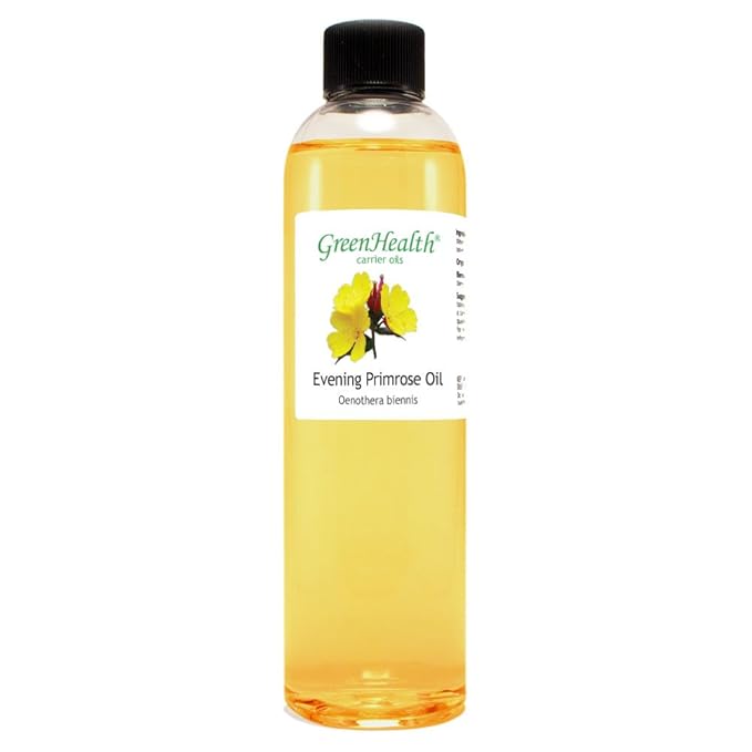 GreenHealth Evening Primrose Oil – 8 fl oz (237 ml) Plastic Bottle w/Cap – 100% Pure Carrier Oil