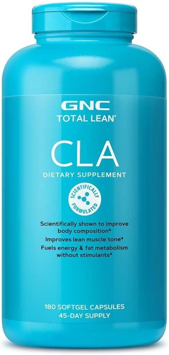 GNC Total Lean Premium CLA 3-6-9 | Improves Body Composition & Muscle Tone, Fuels Energy Without Stimulants, Supports Cardiovascular & Joint Health | 120 Softgel Capsules
