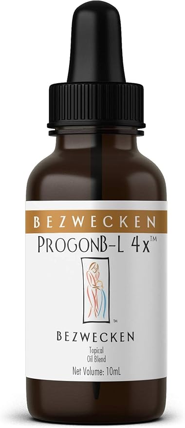 Bezwecken - ProgonB-L 4X - 10mL Topical Oil Blend - Professionally Formulated PMS & Pre-Menopause Symptom Support - Safe, Natural, Paraben Free - 60 Day Supply (2 Pack)