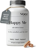 NOOT Happy Me – Natural Mood Support Supplement for Women and Men, Saffron Supplement, Rhodiola & Maca Adaptogens for Calm, Focus & Emotional Balance, Happy Pills, Vegan, Plant-Based, 60 Capsules