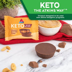 Atkins Keto Peanut Butter Cups,Naturally Flavored,Zero Grams Added Sugar,Gluten Free,20 Count (Pack of 2)