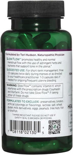 Vitanica Slow Flow, Menstrual Flow Support, Vegan, 60 Capsules