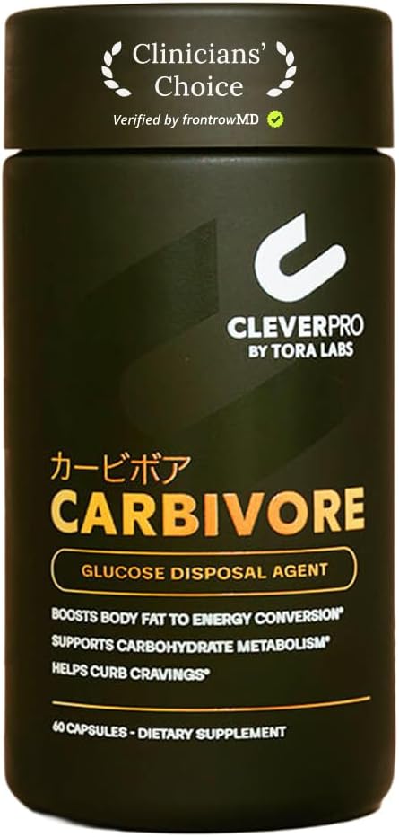 CleverPro Carbivore Carbohydrate Disposal Agent (GDA) with Chromium Picolinate & Dihydroberberine (DHB) – Better Than Berberine – 60 Capsules (30 Servings)