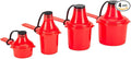 The Scoopie Supplement Container, Scoop, and Funnel System for Pre Workout Powder and Post Workout Protein, Spill Proof Holder Dispenser, Gym and Shaker Bottle Travel Accessory, PACK OF 4, RED