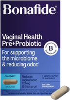 Bonafide Clairvee Vaginal Probiotic for Relief from Odor, Itching, & Discharge. — 1-Month Supply (15 Capsules)