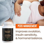 Black Girl Vitamins Inositol Supplement, 2000mg Myo + 50mg D-Chiro, Vegan Capsules to Support Hormone Balance, Healthy Ovarian & Menstrual Wellness, 60 Count