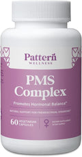 Pattern Wellness PMS Complex – Monthly Cycle Wellness Support – with Vitamin B6, Magnesium & Herbal Extracts – 60 Vegan Capsules