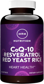 MRM Nutrition CoQ-10 Resveratrol Red Yeast Rice | Supports Cardiovascular & Heart Health | Gluten-Free | Non-GMO | 30 Softgels