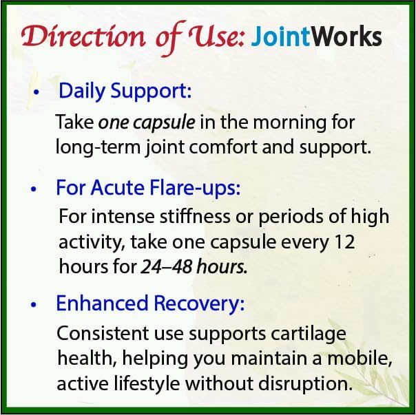 Bodymune JointWorks – Organic Joint & Muscle Support Supplement – Promotes Mobility, Flexibility & Comfort – 66 Capsules (2-Month Supply) – USDA Organic, Vegan, Gluten-Free, Non-GMO