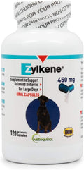 Vetoquinol Zylkene - Calming Support for Large Dogs 33132 lb - Supports Behavior & Occasional Anxiety - Perfect for Boarding, Vet Visits & Celebrations - Non-Drowsy & Lactose-Free - 120 Capsules