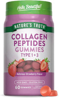 Nature's Truth Collagen Peptide Gummies for Women | 60 Count Type 1 and 3 | Strawberry Flavor | Non-GMO & Gluten Free Supplement