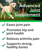 Glucosamine Chondroitin Dog Hip & Joint Supplement - Joint Pain Relief - Hip & Joint Chews for Dogs - Joint Support Large Breed - Senior Doggie Vitamin Pills Joint Health - (240 Treats - Bacon)