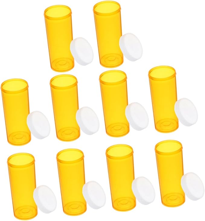 FOMIYES 20pcs Small Travel Pill Organizer for Medication Vitamins and Supplements Durable Plastic Case for Home Office and Travel Storage