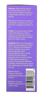 Advanced Clinicals Hyaluronic Acid Moisturizer Body Cream + Hyaluronic Acid Serum 2PC Skin Care Set | Face Serum & Body Lotion Help Diminish Appearance Of Wrinkles, Fine Lines, & Dry Skin, 2PC Bundle