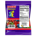 HARIBO Gummi Candy, Dinosaurs Gummy Candy, 5 Ounce Share Size Bags (Pack of 12) Delicious Soft & Chewy Sweet Snacks, Assorted Fruity Flavors