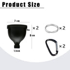 2 Pack Protein Powder Container to Go - Mini Funnel with Keychain and Keyring, Water Bottle Funnel for Shakers (100ml)