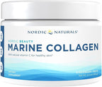 Nordic Naturals Nordic Beauty Marine Collagen Powder, Strawberry - 5.29 Ounces - Collagen Powder Supplement for Healthy Skin, Joints, and Bones, Vitamin C for Antioxidant Support - 30 Servings
