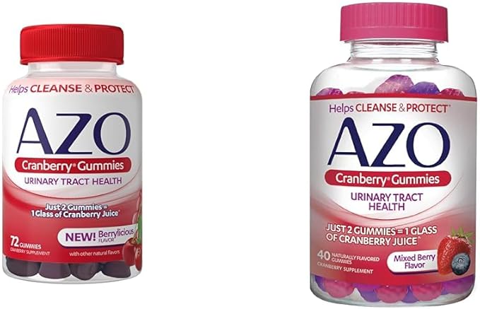 AZO Urinary Tract Health Gummies 72 Count & Cranberry Gummies 40 Count