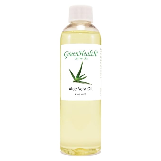 GreenHealth Aloe Vera Oil – 4 fl oz | Natural Carrier Oil for Skin, Hair & Massage | Lightweight Moisturizer for Aromatherapy, DIY Skincare & Body Oil | Clear Plastic Bottle