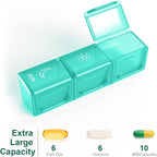 BUG HULL Weekly Pill Organizer 3X a Day, Daily 7 Day Medicine Pill Organizer 3 Times a Day, Travel Pill Case Container for Vitamins, Supplements