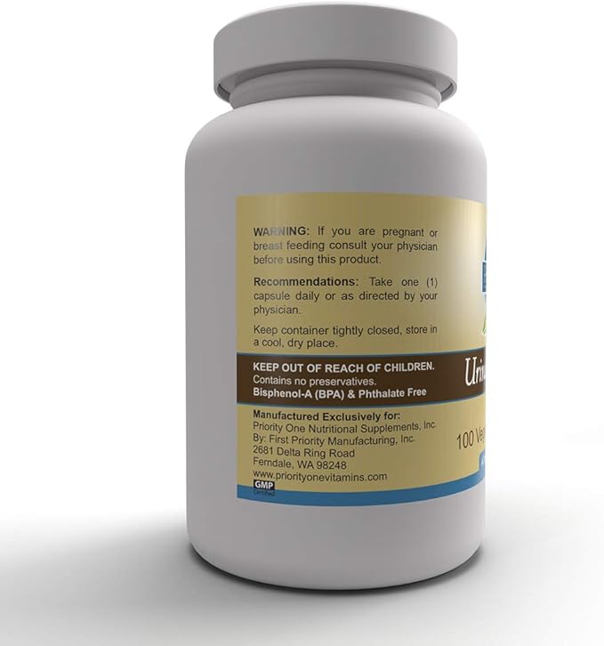 Priority One Vitamins Urinary Defense 100 Vegetarian Capsules - Supports Healthy Urinary System.*