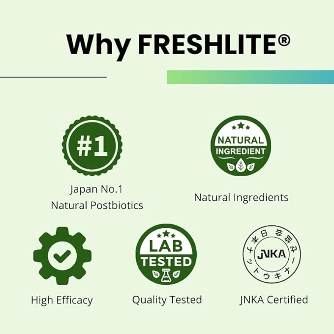 FRESHLITE 2500FU Premium NSK-SD Nattokinase & Vegan Postbiotics for Cardiovascular Support | Blood Pressure, Cholesterol & Heart Health | JNKA Certified | Non-GMO, Gluten-Free, 60 Capsules Japan Made
