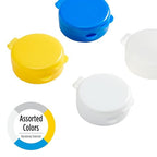 EZY DOSE Daily Round Pocket Pharmacy, Portable On-The-Go, Pill Box, Organizer and Vitamin Containers, Snap Shut Lids, Perfect For Traveling, Colors May Vary, 2 Pack, BPA Free