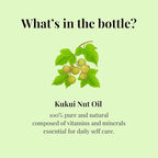GreenHealth Kukui Nut Oil - 32 fl oz (946 ml) - 100% Pure and Natural Carrier Oil - Cold Pressed