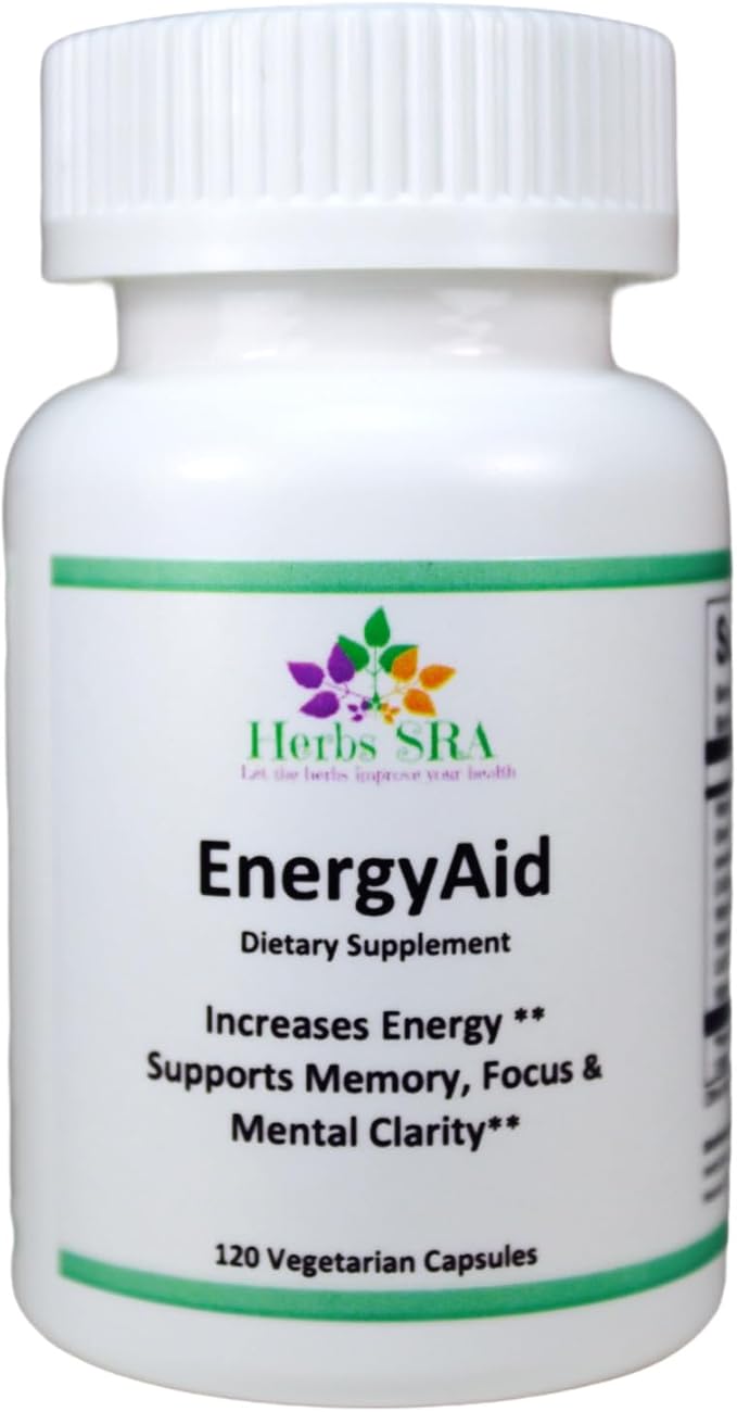 ENERGYAID Antioxidant Energy Support Supplement with Vitamin B6, Green Tea & CoQ10 – Supports Physical Stamina, Focus & Mental Clarity – 120 Vegetarian Capsules, Made in USA