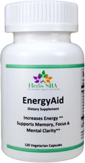 ENERGYAID Antioxidant Energy Support Supplement with Vitamin B6, Green Tea & CoQ10 – Supports Physical Stamina, Focus & Mental Clarity – 120 Vegetarian Capsules, Made in USA