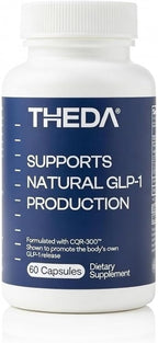 THEDA GLP-1 Supplement Weight Loss for Women and Men - Clinically Studied Metabolism Booster, Expert Formulated and Patented to Support GLP1 Production Naturally (30 Day Supply, 60 Capsules)