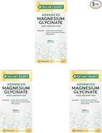 Nature's Bounty Calm Magnesium Glycinate Supplement - High Absorption Magnesium for Relaxed Mood, Heart & Bone Health, 90 Capsules (Pack of 3)