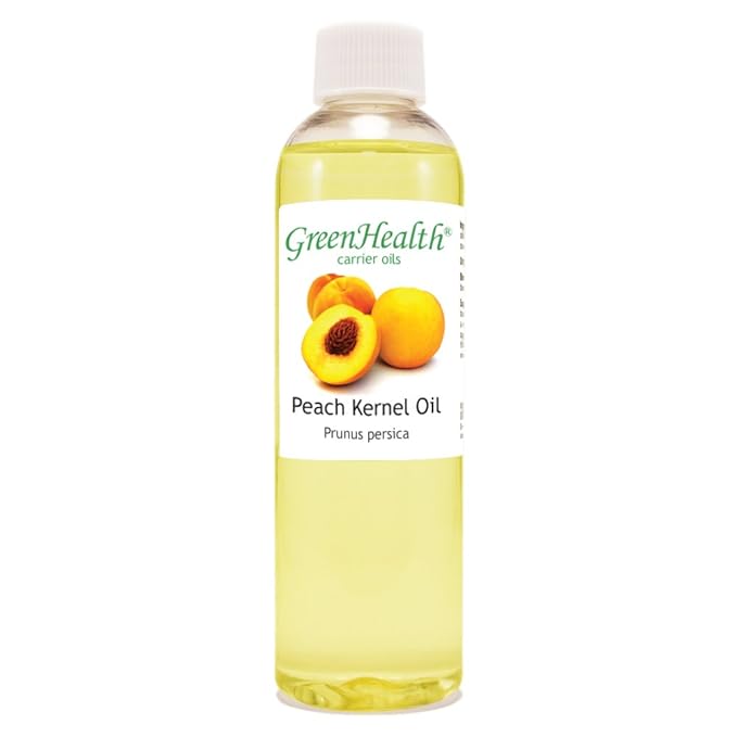 GreenHealth Peach Kernel Carrier Oil – 4 fl oz (118 ml) Plastic Bottle w/Cap – 100% Pure Carrier Oil