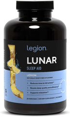 LEGION Lunar Natural Sleep Aid Chewable Tablets with Melatonin, L-Glycine, 30 Serving