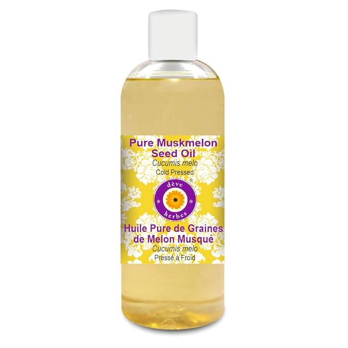dève herbes Pure Muskmelon Seed Oil (Cucumis melo) Cold Pressed 200ml (6.76 oz)