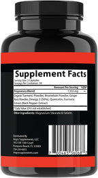 Angry Supplements Turmeric Ginger Maxx 60 Capsules w. Turmeric, Ginger Root, Omega 3, Bromelain, Quercetin & Black Pepper Extract – Wellness & Antioxidant for Men & Women (2-Bottles)