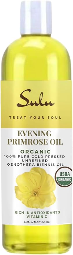 100% Pure Organic All Natural Evening Primrose Oil 12% GLA (12 oz)