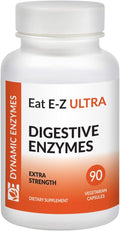 Eat E-Z Ultra Advanced Digestive Enzyme Supplement – Broad-Spectrum Multi-Enzyme Formula for Heavier & Harder-to-Digest Meals – Supports Occasional Bloating, Gas & Indigestion – 90 Vegetarian Capsules