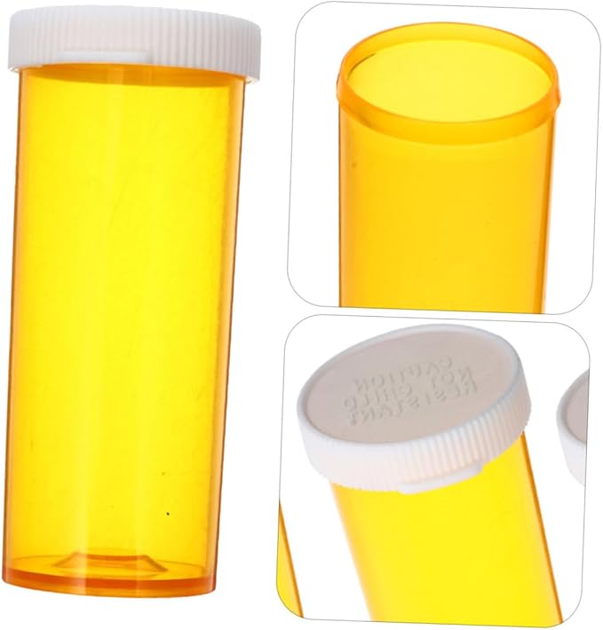 20pcs Pill Travel Pill Box Small Bottles Vitamin Storage Organizer Plastic Medication Containers