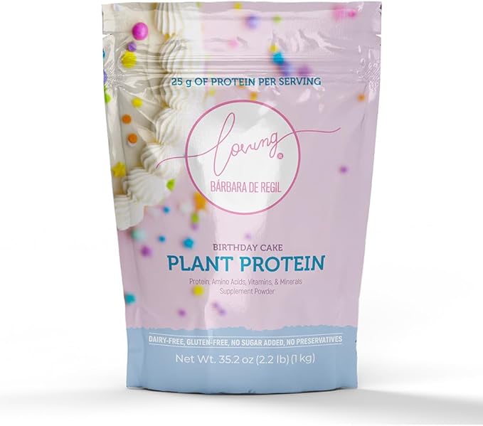 Loving it by Barbara de regil Plant Based Protein Birthday Cake 26 Servings 2.2 lb